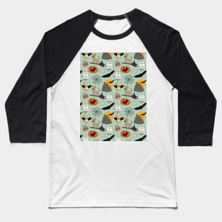 Halloween chihuahuas - light blue green Baseball T-Shirt